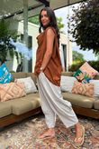 Oscar Drape Trapeze Tank Hazelnut